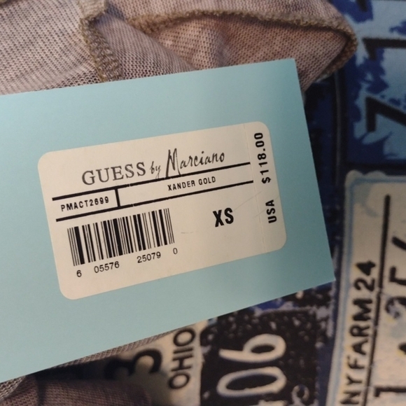 GUESS BY MARCIANO - Xander gold open cardigan size XS - Picture 6 of 6